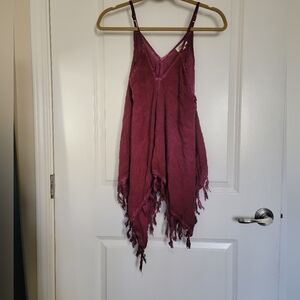 Mimi burgundy rank top, sz Large